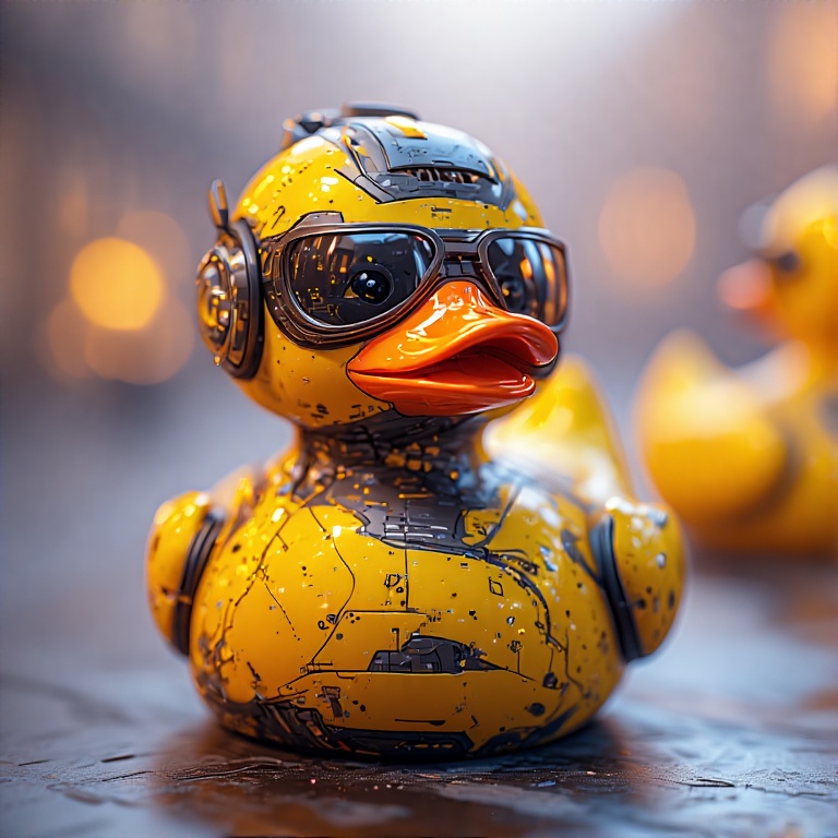 Kaczka w stylu cyberpunk